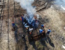Новгородские газовики отработали навыки тушения лесных пожаров